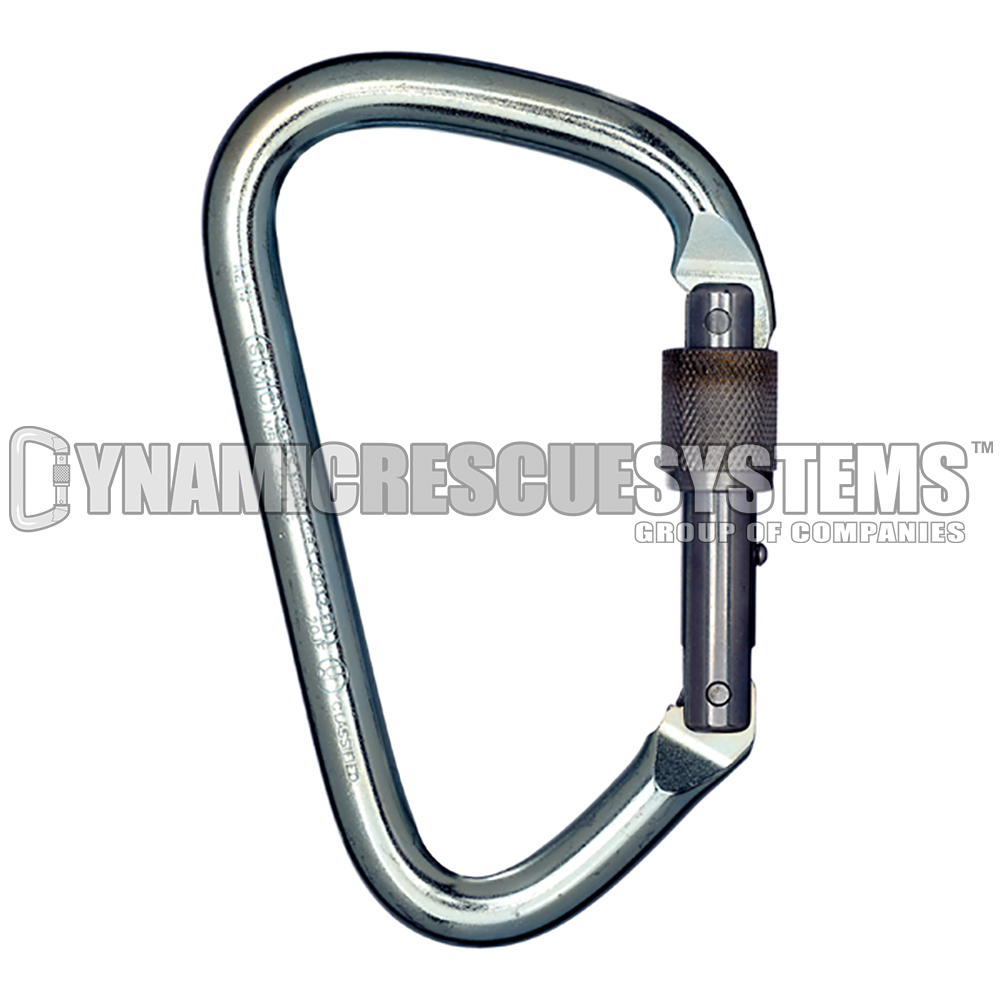 XL Steel Locking D Carabiner - NFPA, SMC - SMC - Dynamic Rescue