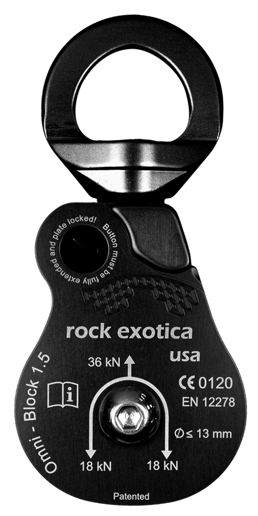 Omni-Block Swivel Pulley, Single - Rock Exotica - Dynamic Rescue