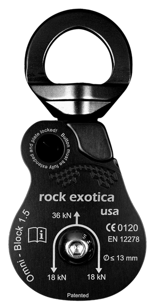 Omni-Block Swivel Pulley, Single - Rock Exotica