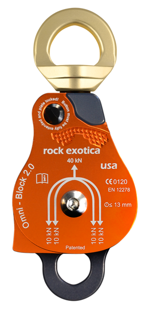 Omni-Block Swivel Pulley, Double - Rock Exotica