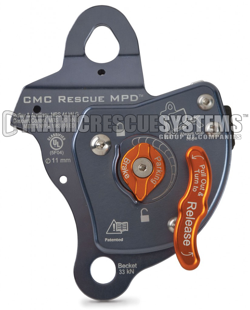 Rescue MPD, Pulley Belay Descender - 11 mm, Grey, CMC - CMC - Dynamic Rescue