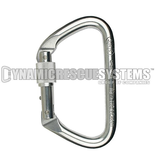 Large Locking D Aluminum Carabiner SMC Dynamic Rescue Systems
