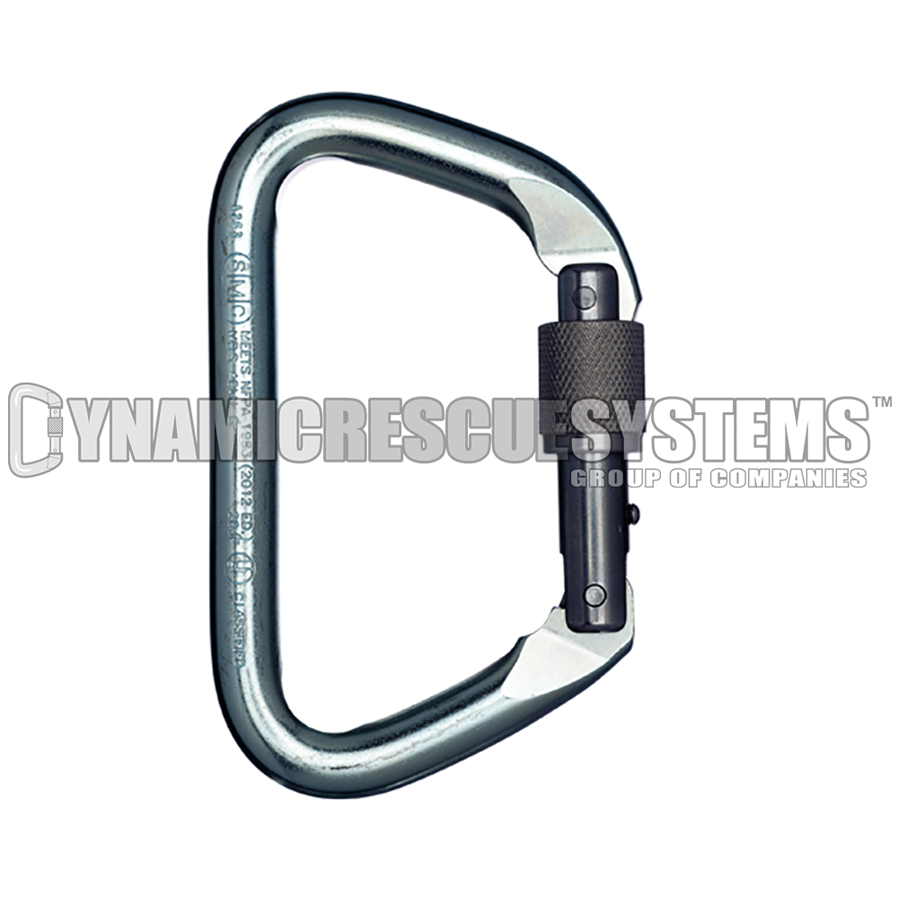 Large Steel Locking D Carabiner - SMC - SMC - Dynamic Rescue - 1
