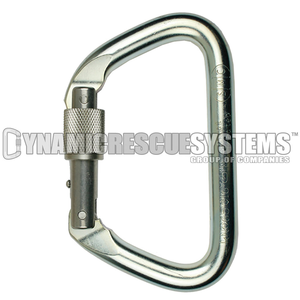 Large Steel Locking D Carabiner - NFPA, SMC - SMC - Dynamic Rescue - 1